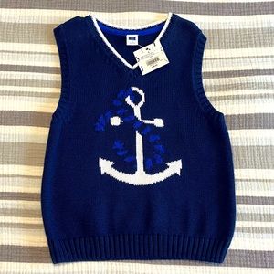 Janie and Jack Nautical Sweater Vest NWT